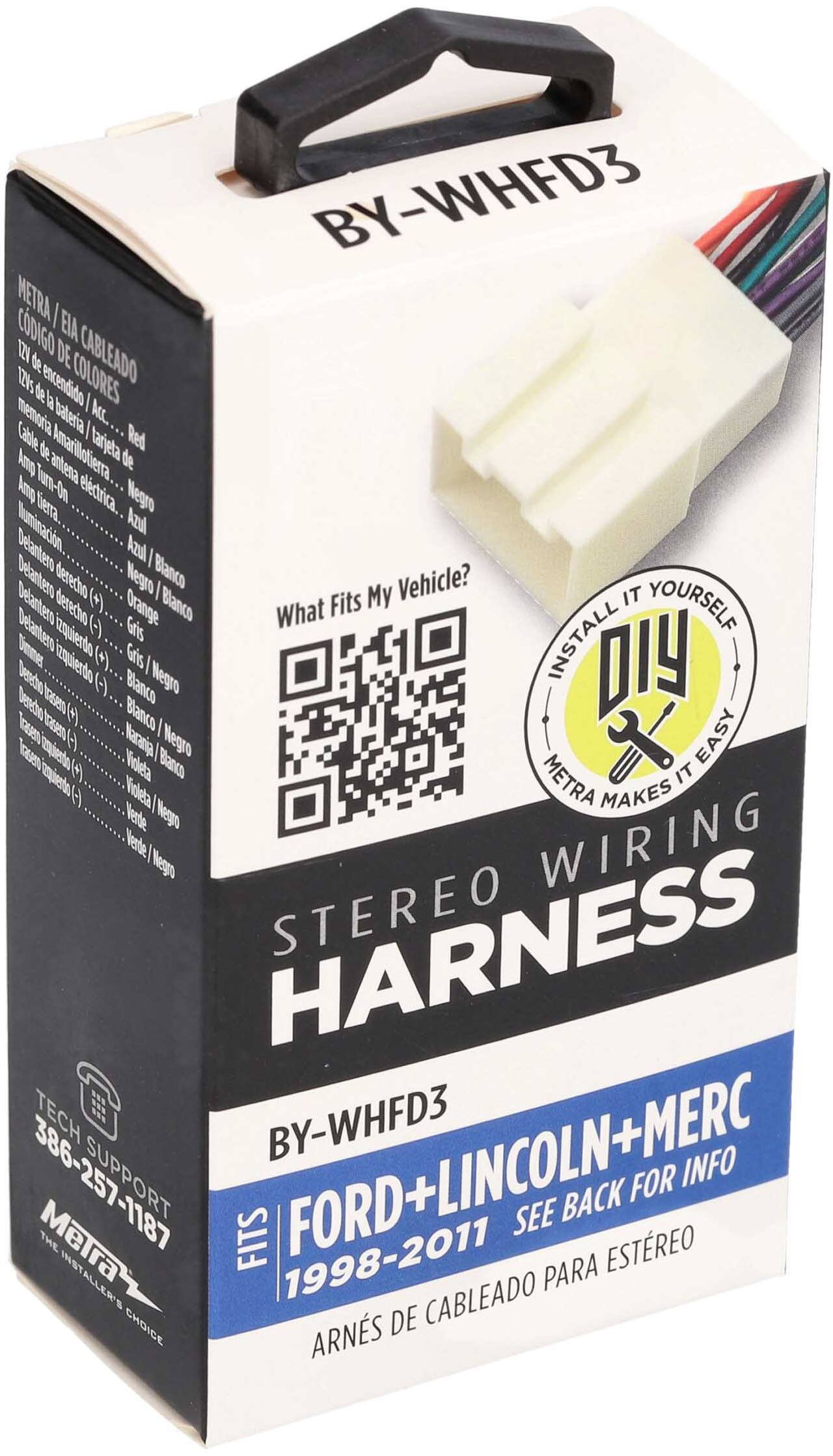 Alt View 14. Metra - Speaker Harness for Select 1998-2011 Ford, Lincoln, Mercury and Mazda Vehicles - Multi.