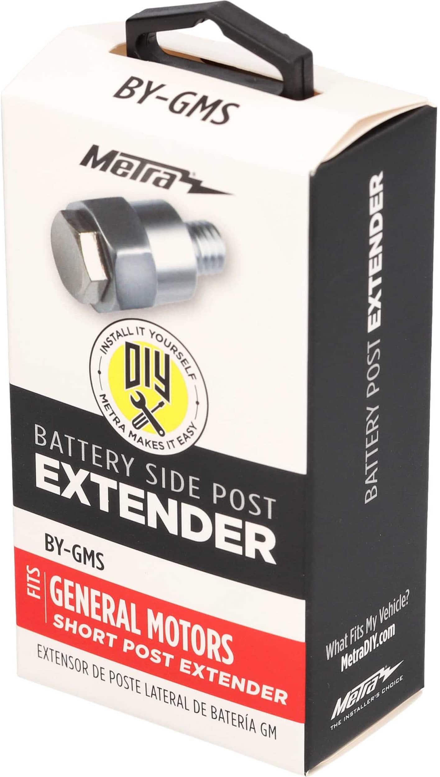 Alt View 11. Metra - Battery Side Post Extender for Most GM Vehicles - Silver.