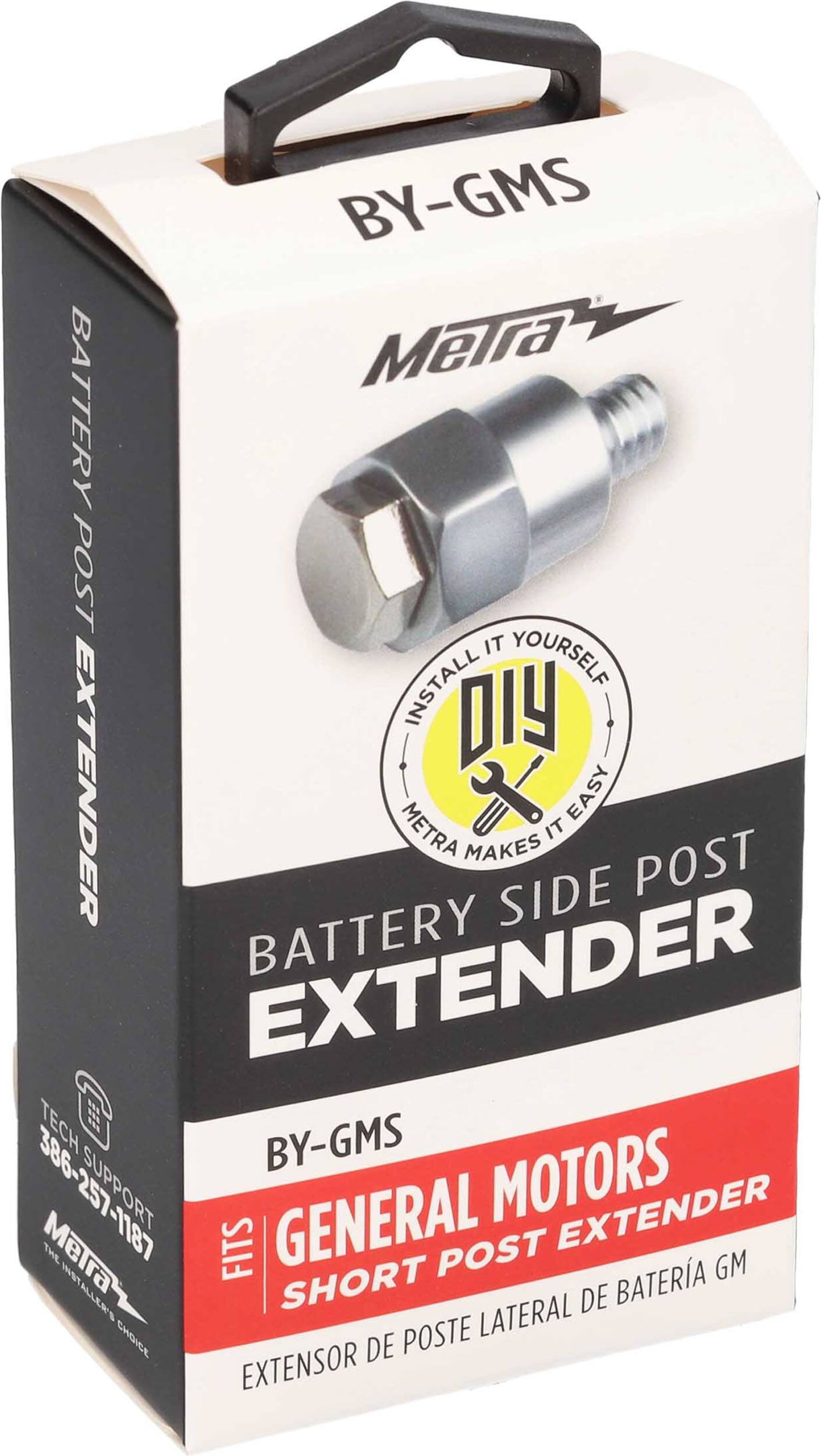 Alt View 12. Metra - Battery Side Post Extender for Most GM Vehicles - Silver.