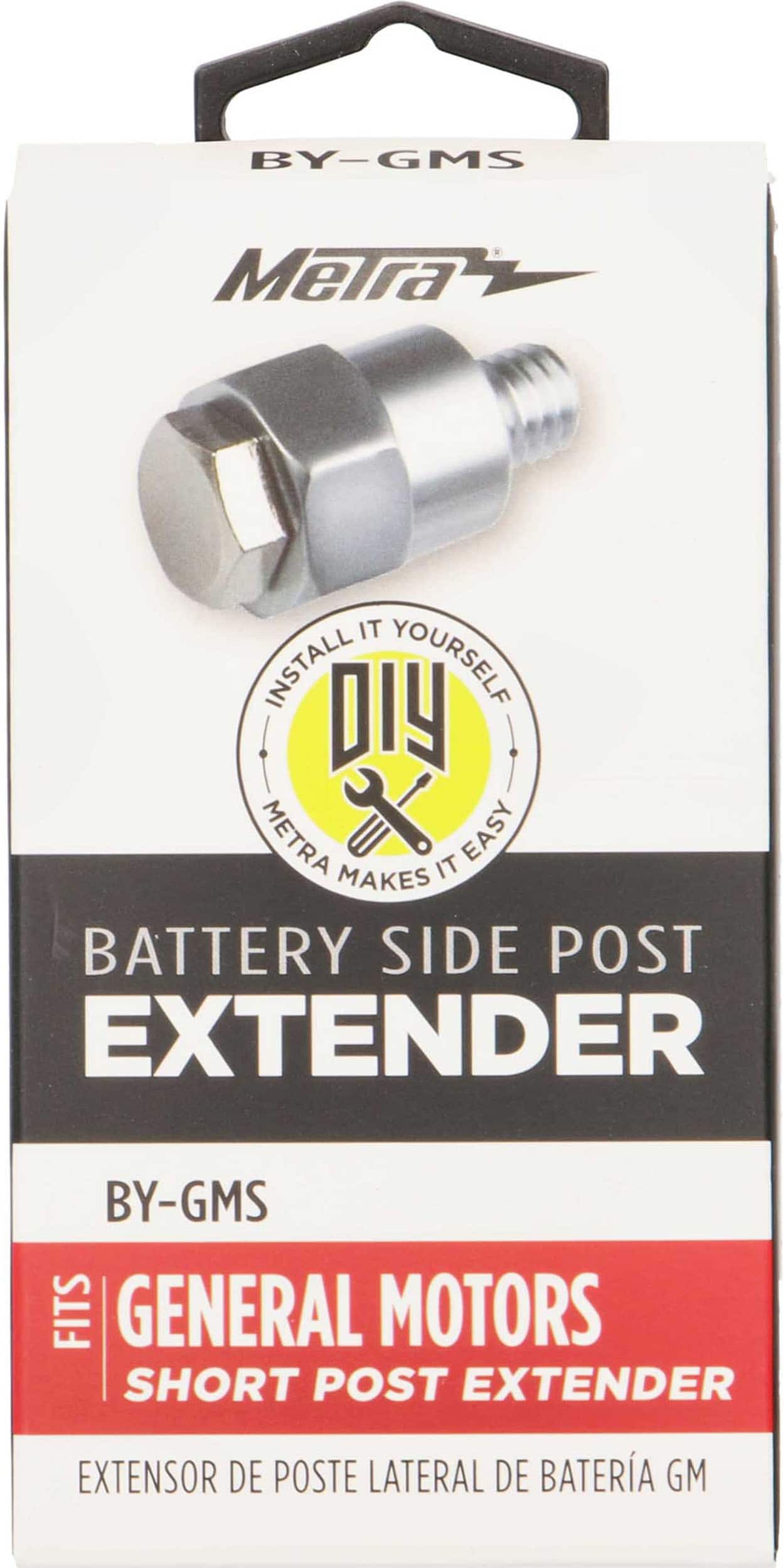 Alt View 13. Metra - Battery Side Post Extender for Most GM Vehicles - Silver.