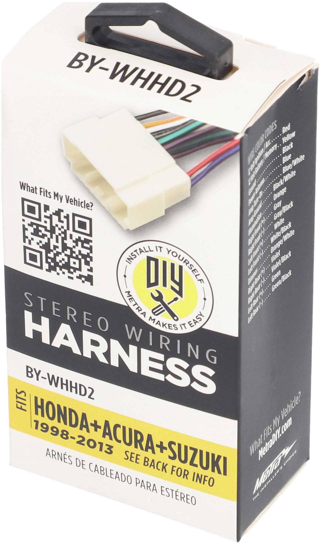 Alt View 13. Metra - Speaker Harness for Select 1998-2013 Honda and Acura Vehicles - Black.