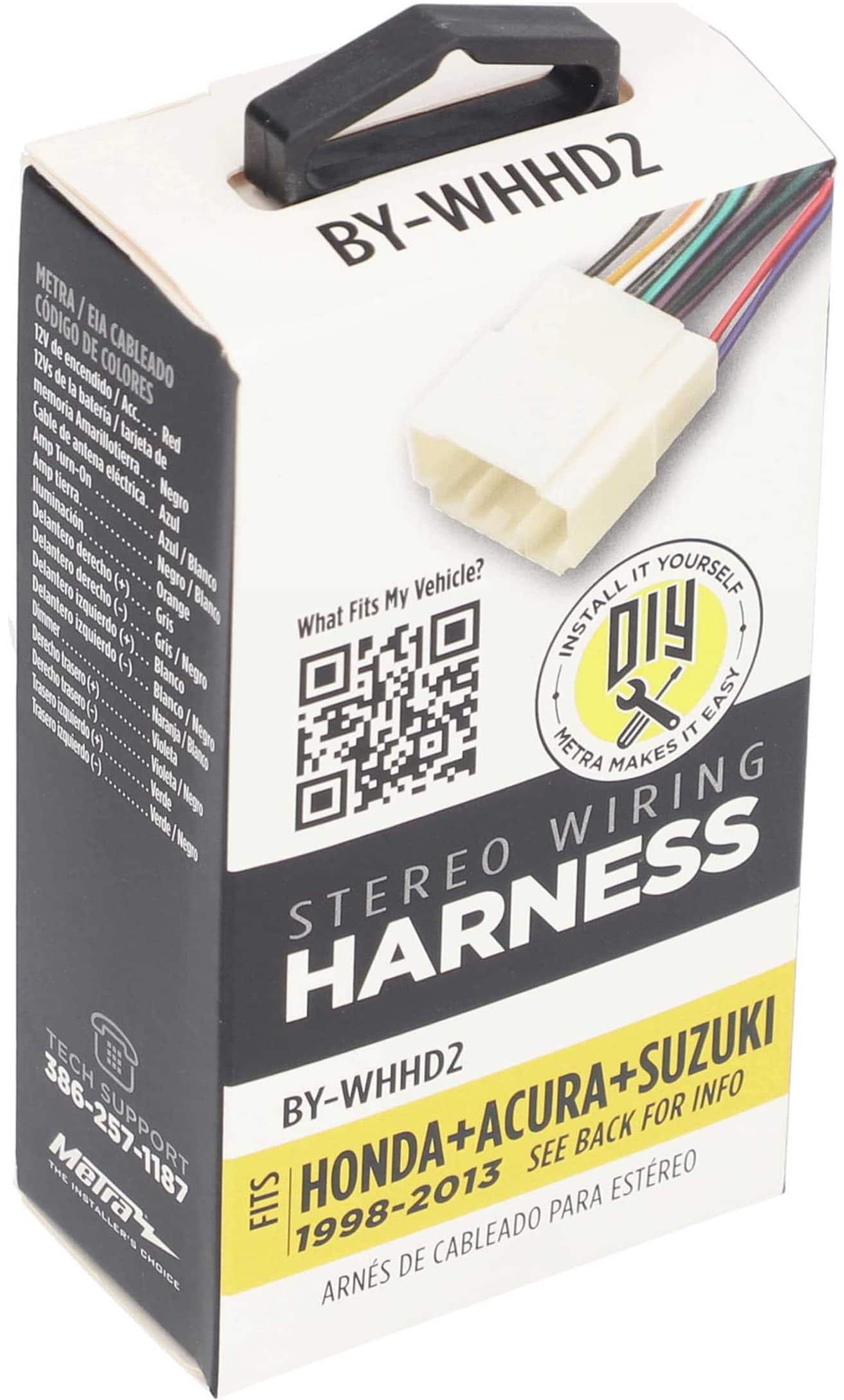 Alt View 14. Metra - Speaker Harness for Select 1998-2013 Honda and Acura Vehicles - Black.