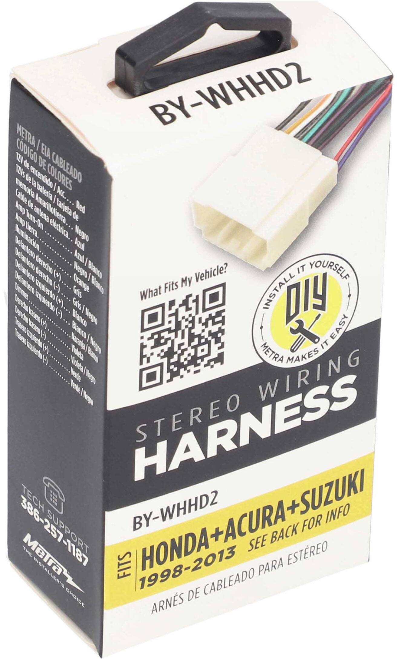 Alt View 14. Metra - Speaker Harness for Select 1998-2013 Honda and Acura Vehicles - Black.