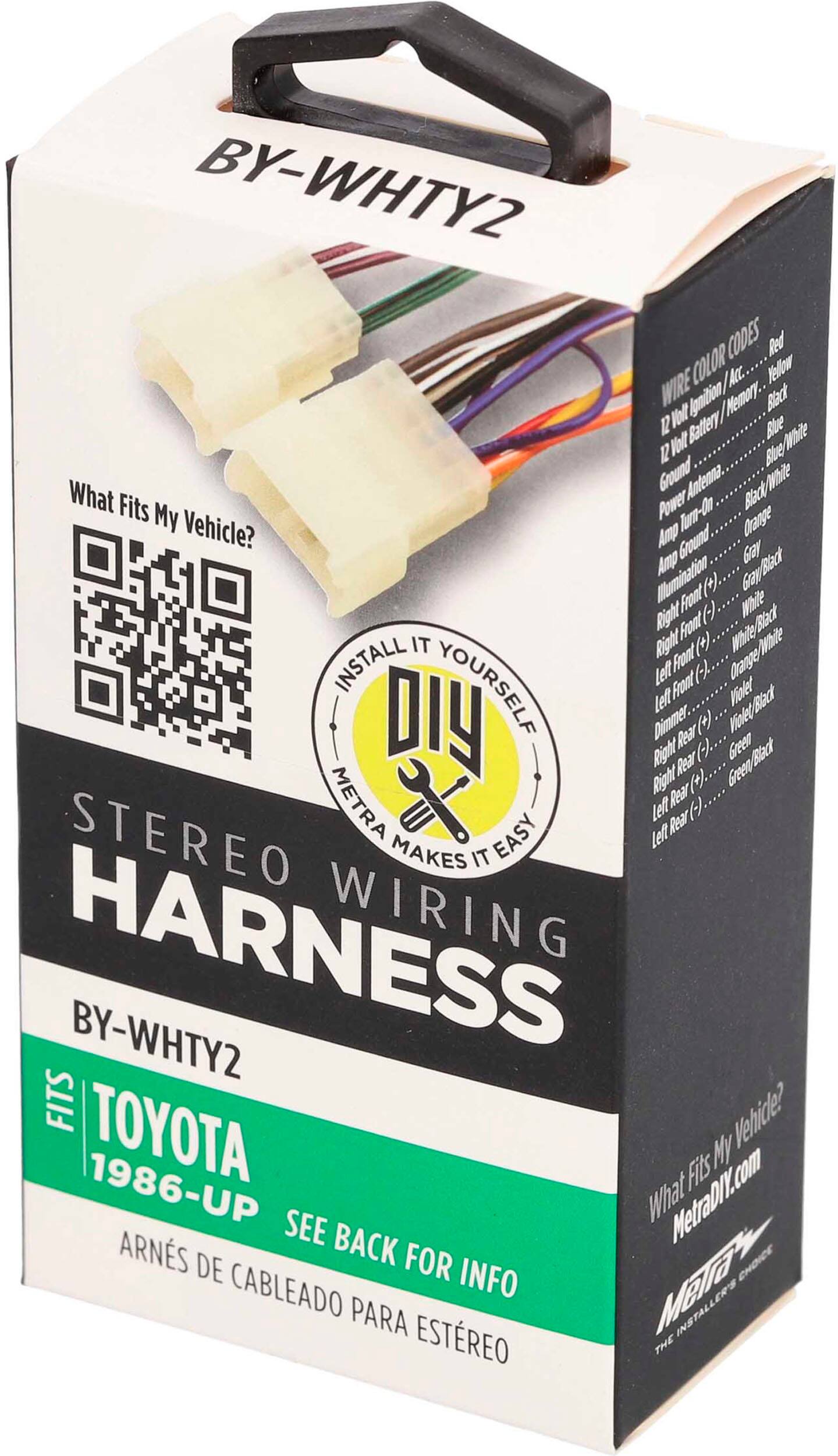 Alt View 14. Metra - Speaker Harness for Most 1987 or Later Toyota, Scion and Subaru Vehicles - White.