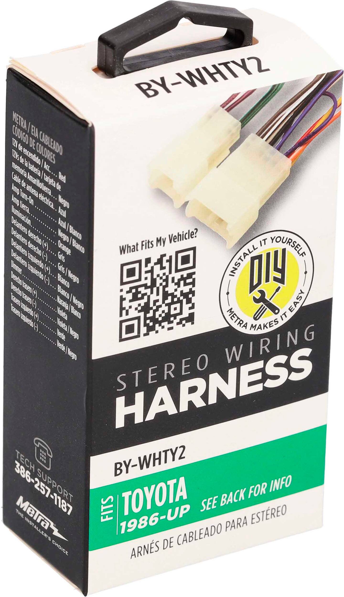 Alt View 15. Metra - Speaker Harness for Most 1987 or Later Toyota, Scion and Subaru Vehicles - White.