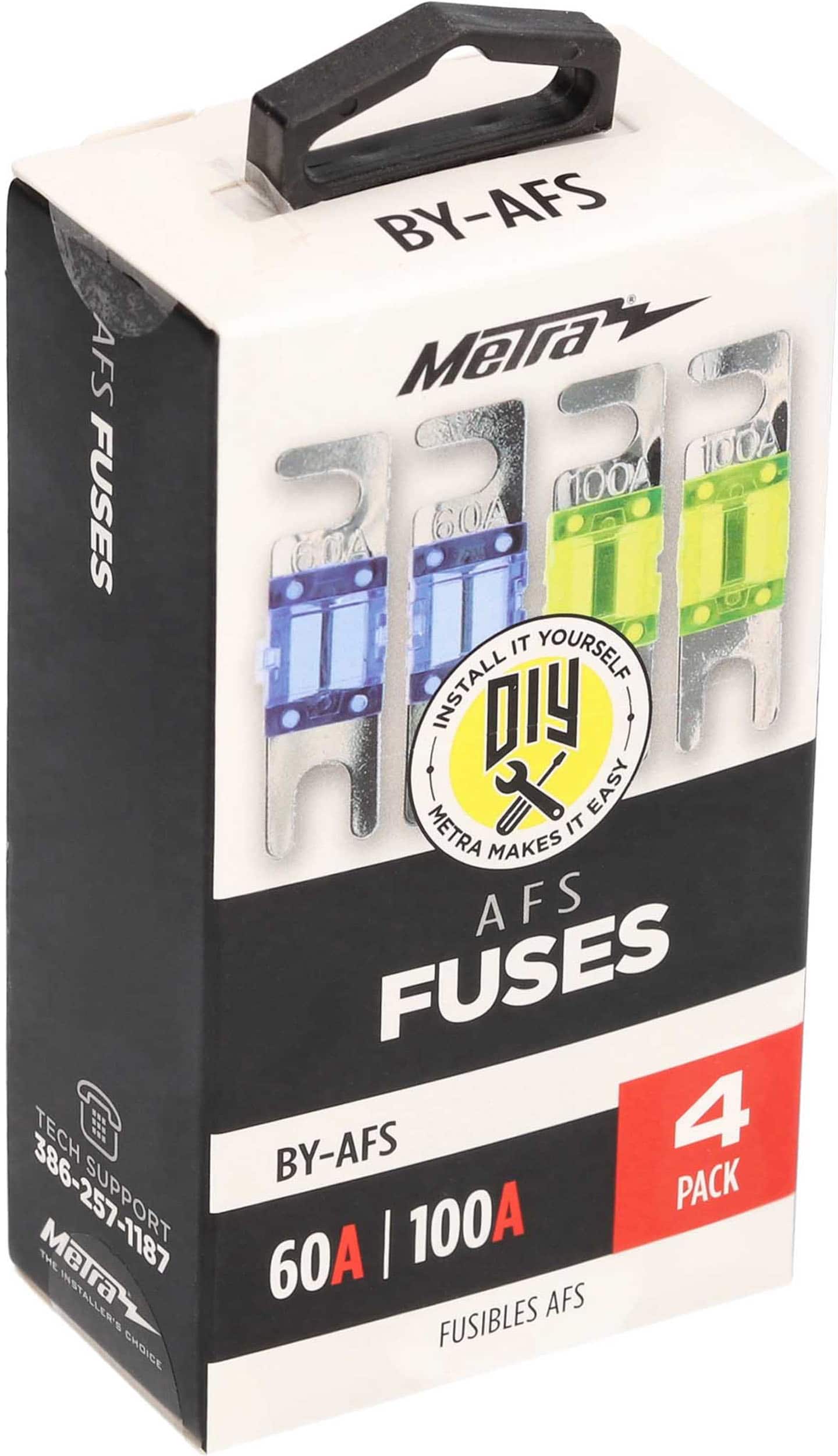 Alt View 14. Metra - 60- and 100-amp AFS Fuse (4-Count) - Gray.