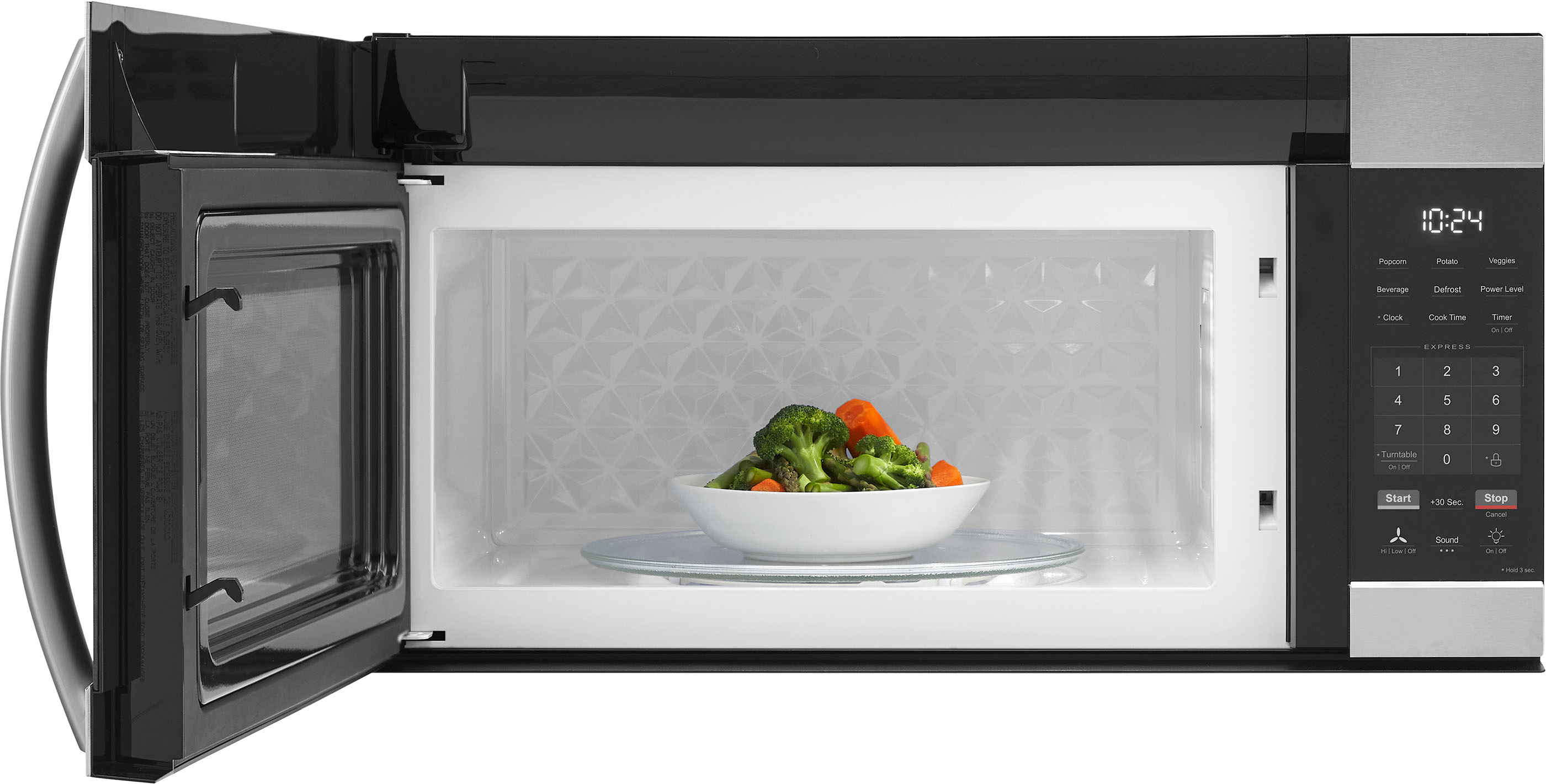 Kenmore Countertop Microwave, 6 Auto-Preset Menus, Child Lock, Defrost &  Express Cooking Features, 1.1 Cu Ft, Stainless Steel 