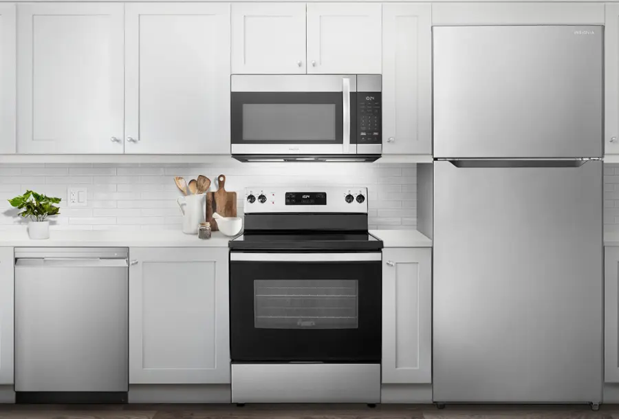 Alt View 17. Insignia™ - 1.7 Cu. Ft. Over-the-Range Microwave - Stainless Steel.