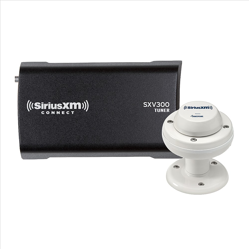 Front. SiriusXM - SXV300 Connect Tuner with Marine/RV antenna - Black White.