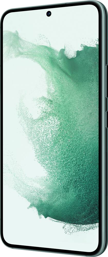 Left View: Samsung - Geek Squad Certified Refurbished Galaxy S22 128GB (Unlocked) - Green