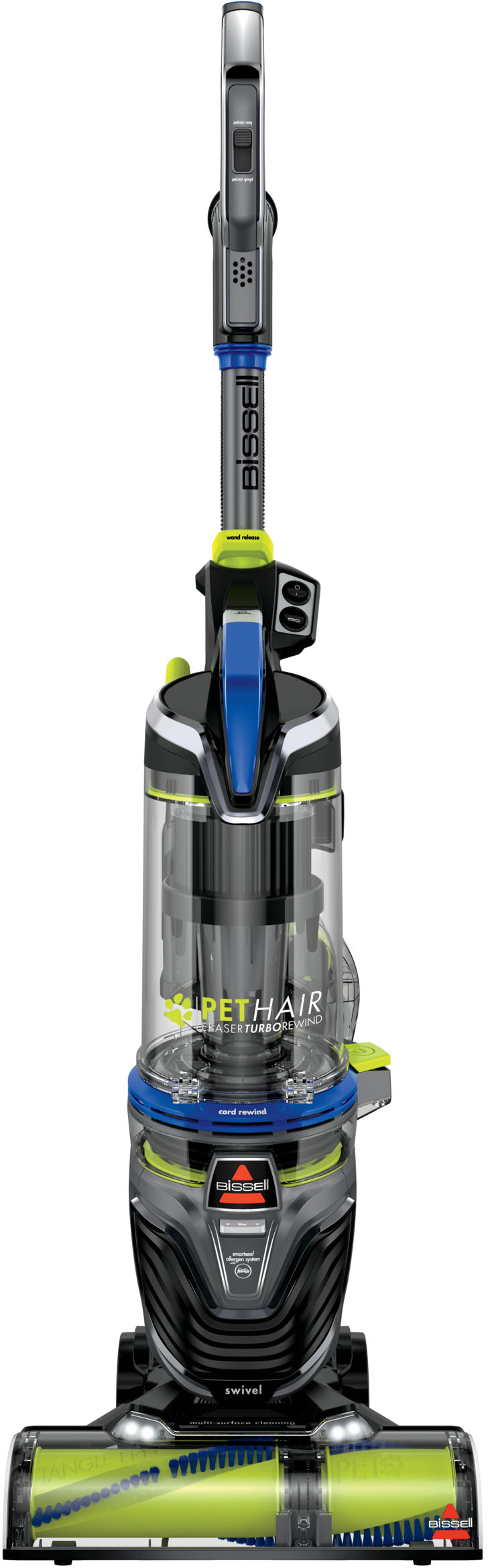 BISSELL Pet Hair Eraser Turbo Rewind Upright Vacuum Cobalt Blue and  Electric Green 2790 - Best Buy