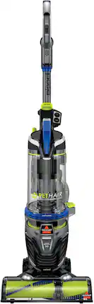 Front. BISSELL - Pet Hair Eraser Turbo Rewind Upright Vacuum - Cobalt Blue and Electric Green.