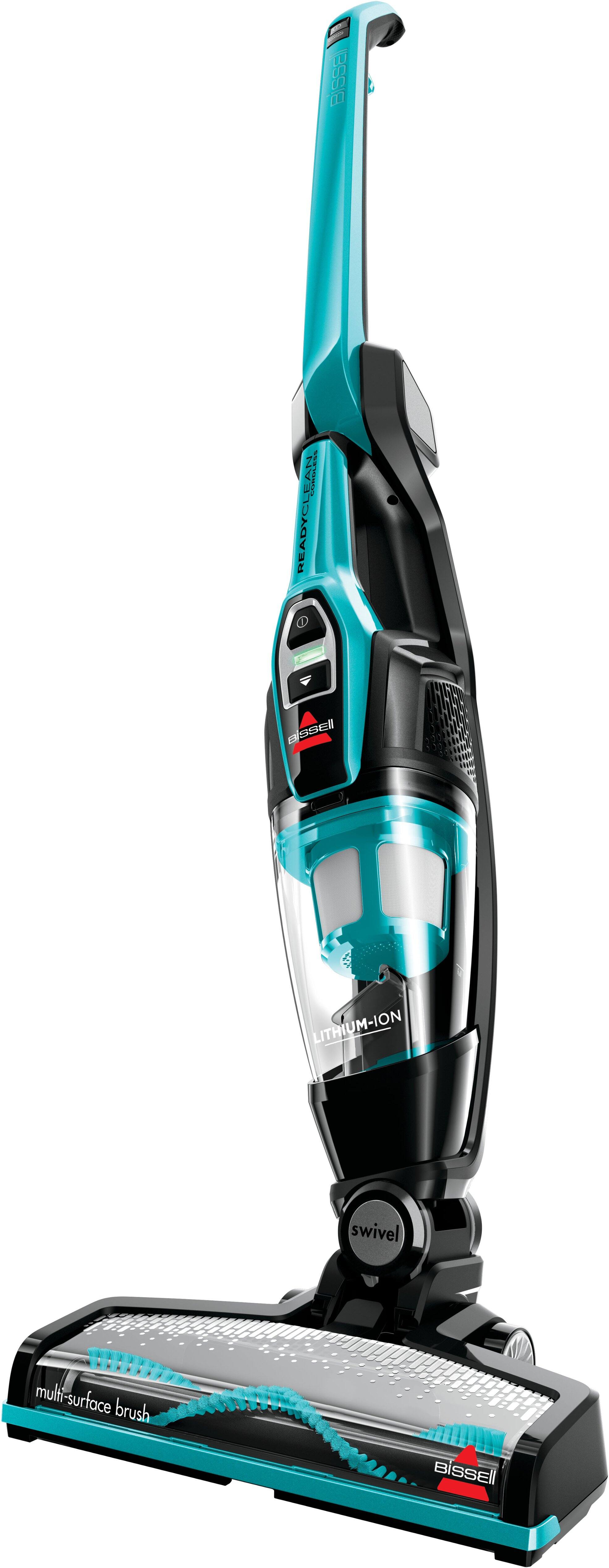 Angle. BISSELL - ReadyClean Cordless 10.8V Upright Stick Vacuum - Electric Blue.
