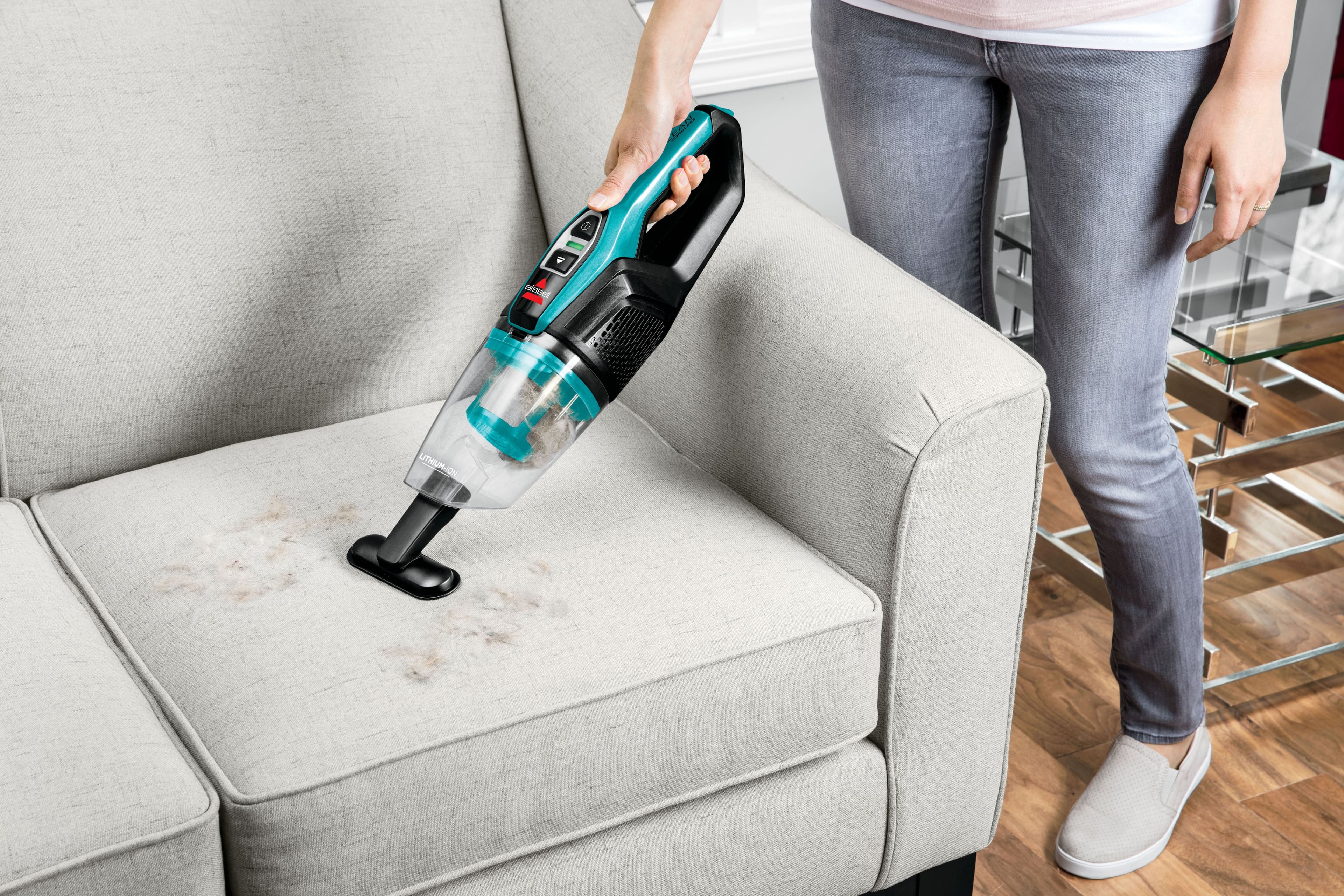 Alt View 12. BISSELL - ReadyClean Cordless 10.8V Upright Stick Vacuum - Electric Blue.