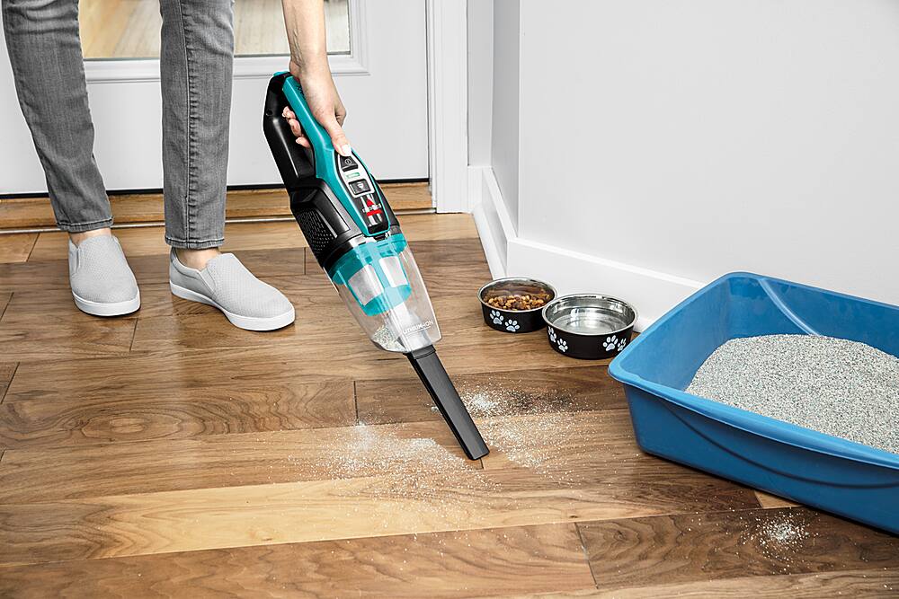 Alt View 15. BISSELL - ReadyClean Cordless 10.8V Upright Stick Vacuum - Electric Blue.