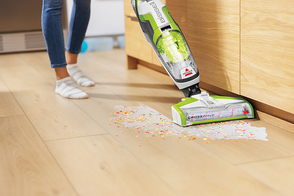 BISSELL CrossWave All-in-One Multi-Surface Wet Dry Upright Vacuum Molded  White, Titanium and Cha Cha Lime Green 1785A - Best Buy