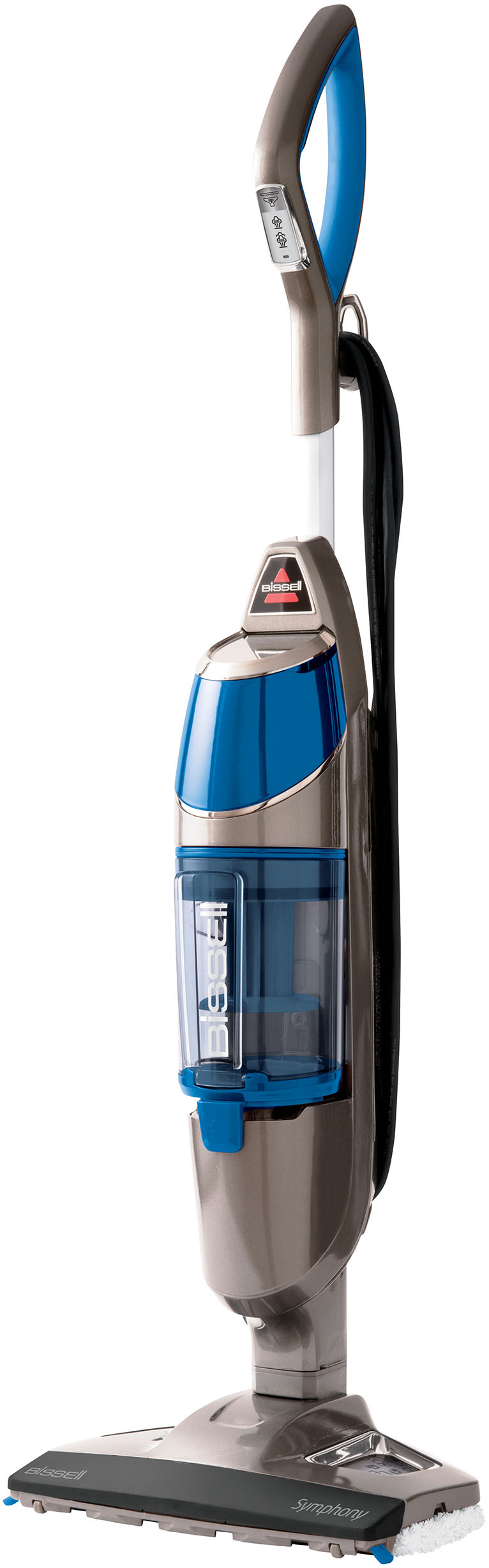 BISSELL Symphony All-in-One Vacuum and Steam Mop Grey and Blue ...