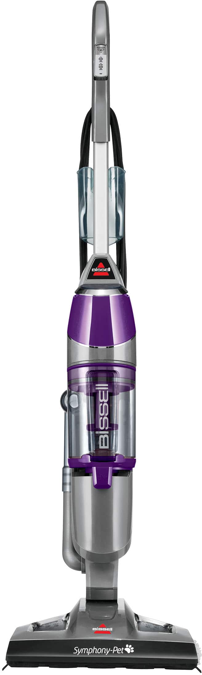 Front. BISSELL - Symphony Pet All-in-One Vacuum and Steam Mop - Grey and Purple.