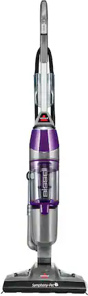 Front. BISSELL - Symphony Pet All-in-One Vacuum and Steam Mop - Grey and Purple.