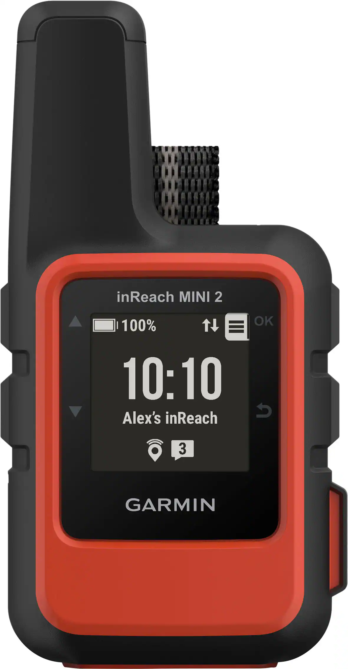 Front. Garmin - inReach Mini 2 Compact Satellite Communicator 1.3" GPS with Built-In Bluetooth - Flame Red.