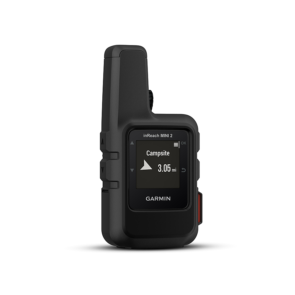 Angle View: Garmin - inReach Mini 2 Compact Satellite Communicator 1.3" GPS with Built-In Bluetooth - Black