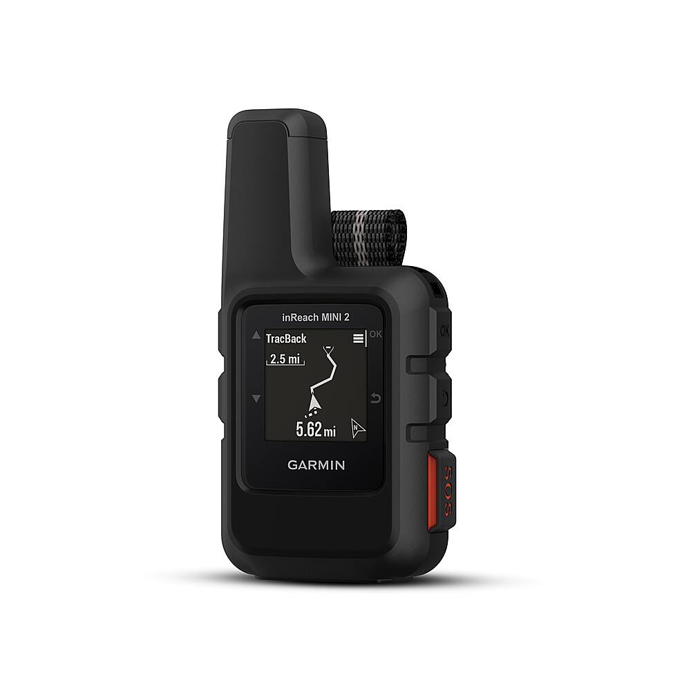 Left. Garmin - inReach Mini 2 Compact Satellite Communicator 1.3" GPS with Built-In Bluetooth - Black.