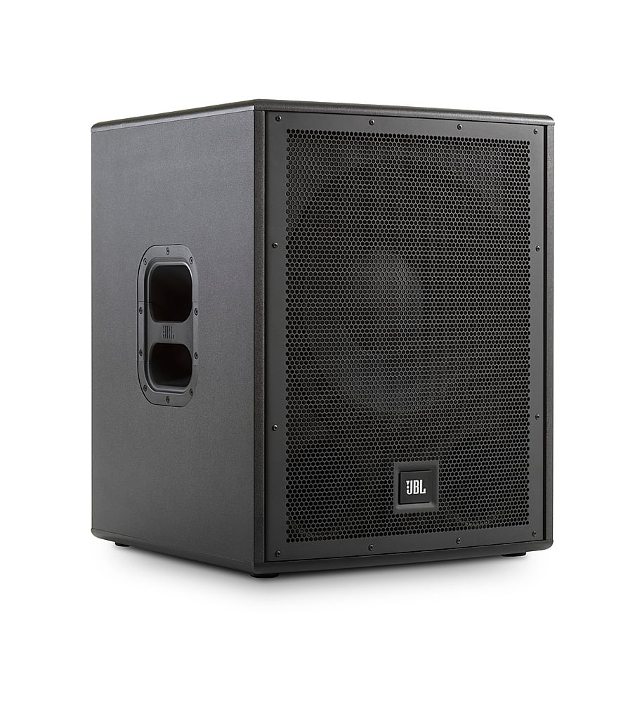 Left. JBL - IRX115S 1300W 15" Portable Powered PA Subwoofer - Black.