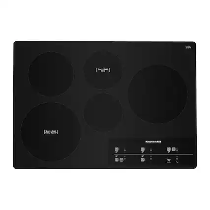 Front. KitchenAid - 30' Built-In Cooktop with 5 Burners and 10''/6'' Even-Heat Ultra Power Element with Simmer Setting - Black.
