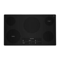 KitchenAid - 36" Built-In Electric Cooktop with 5 Burners and 10''/6'' Even-Heat Ultra Power Element with Simmer Setting - Black - Front_Zoom