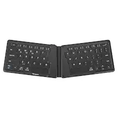 Front. Targus - Ergonomic Foldable Bluetooth Antimicrobial Keyboard - Black.