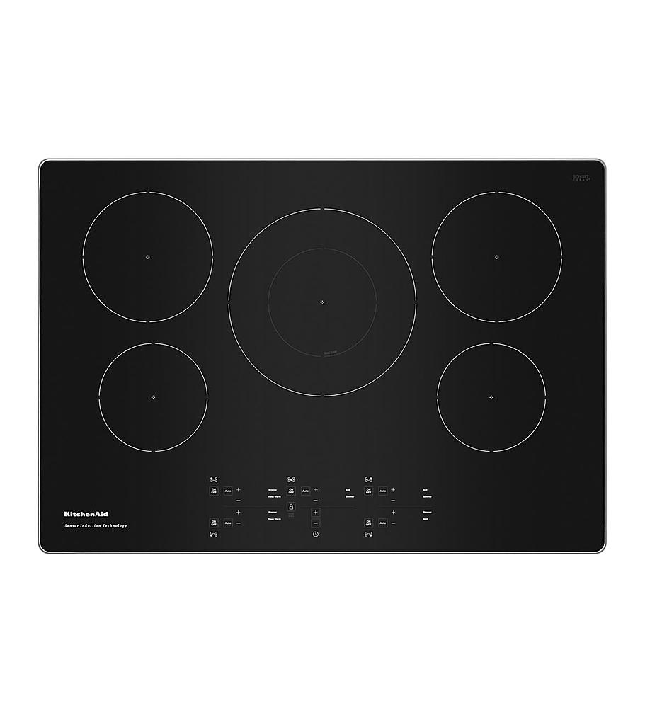 KitchenAid - 30" Built-In Electric Induction Cooktop with 5 Elements - Stainless Steel - Front_Zoom