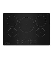 KitchenAid - 30" Built-In Electric Induction Cooktop with 5 Elements - Stainless Steel - Front_Zoom