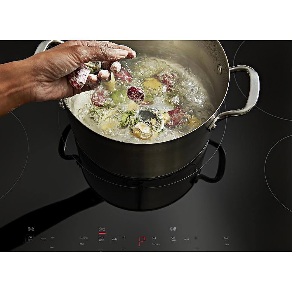 Alt View 16. KitchenAid - 36" Built-In Electric Induction Cooktop with 5 Elements - Black.