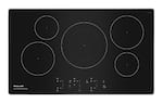 Front. KitchenAid - 36" Built-In Electric Induction Cooktop with 5 Elements - Stainless steel.