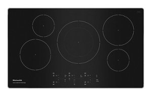 KitchenAid - 36" Built-In Electric Induction Cooktop with 5 Elements - Stainless steel - Front_Zoom