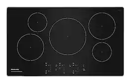 KitchenAid - 36" Built-In Electric Induction Cooktop with 5 Elements - Stainless Steel