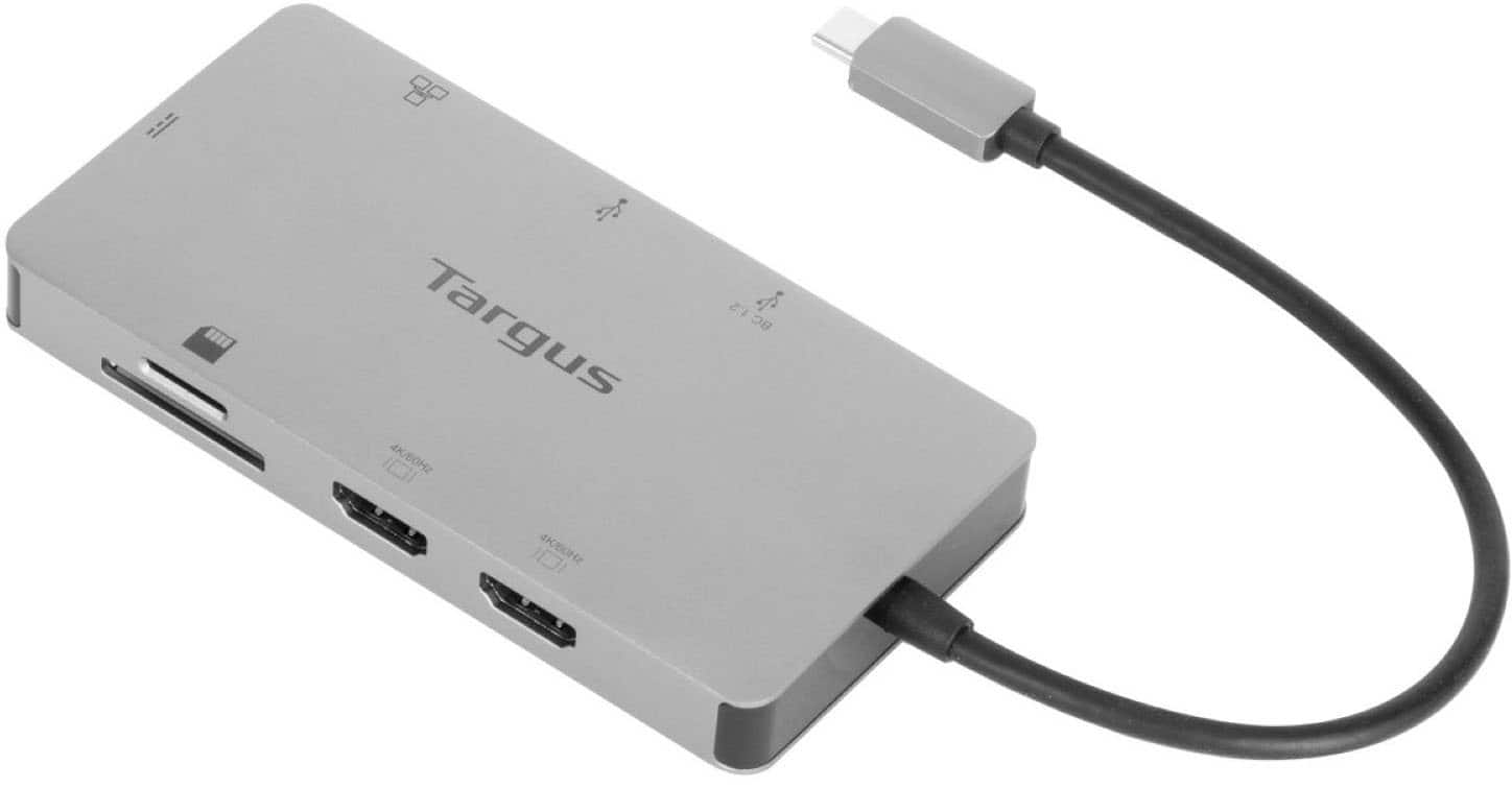 Alt View 11. Targus - USB-C Dual HDMI 4K Docking Station with 100W PD Pass-Thru - Silver.
