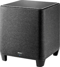 Front. Denon - Home Wireless Subwoofer with Built-in HEOS - Black.