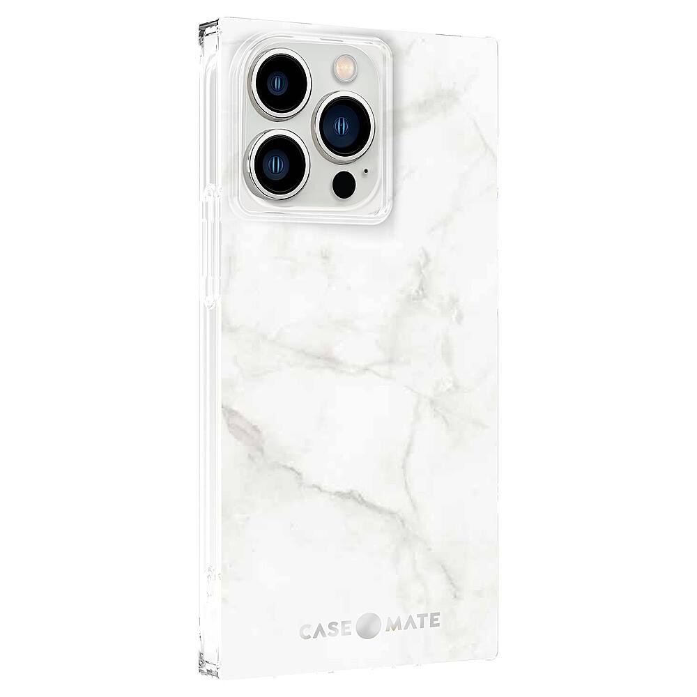 Angle View: Case-Mate - Blox Softshell Case for iPhone 13 Pro - White Marble