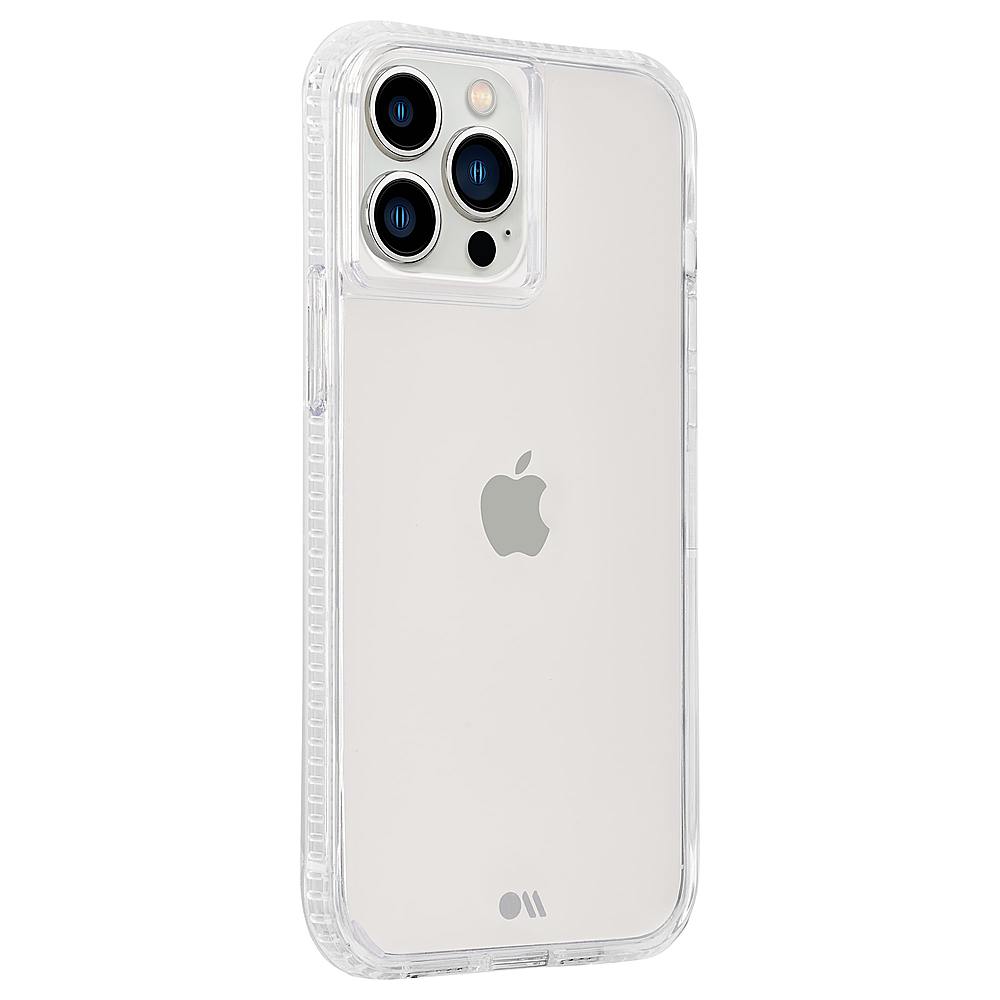 Angle View: Case-Mate - Tough Clear Plus Hardshell Case w/ Antimicrobial for iPhone 13 Pro Max - Clear