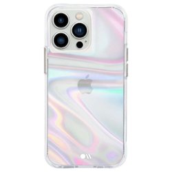 Case-Mate - Soap Bubble Hardshell Case  w/ Antimicrobial for iPhone 13 Pro - Iridescent - Front_Zoom