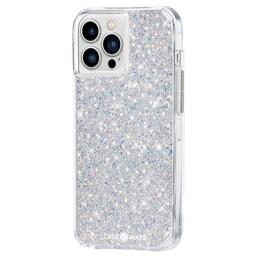Left View: Case-Mate - Twinkle Hardshell Case w/ Antimicrobial for iPhone 13 Pro Max - Stardust
