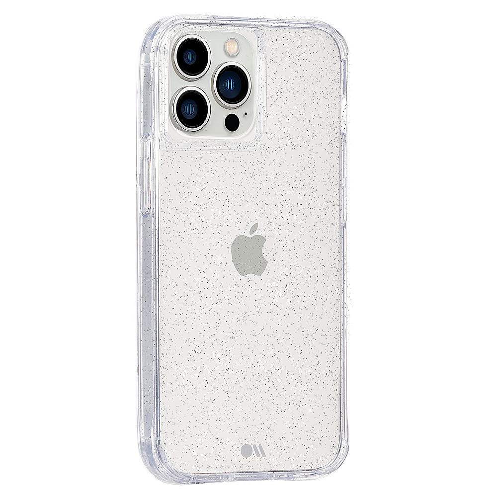 Angle View: Case-Mate - Sheer Crystal Hardshell Case w/ Antimicrobial for iPhone 13 Pro - Multi