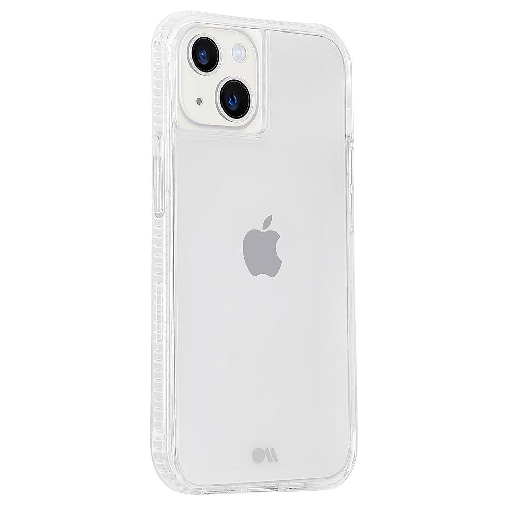 Angle View: Case-Mate - Tough Clear Plus Hardshell Case w/ Antimicrobial for iPhone 13 - Clear