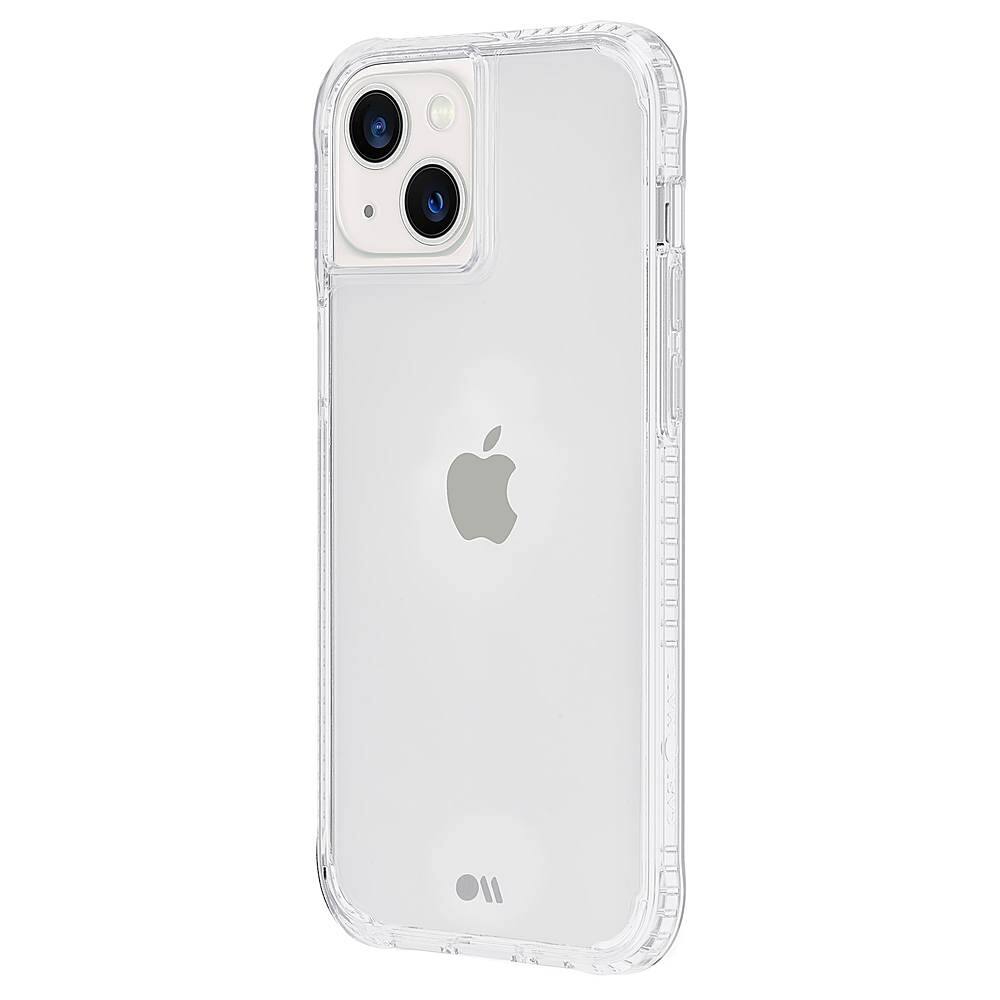 Left View: Case-Mate - Tough Clear Plus Hardshell Case w/ Antimicrobial for iPhone 13 - Clear