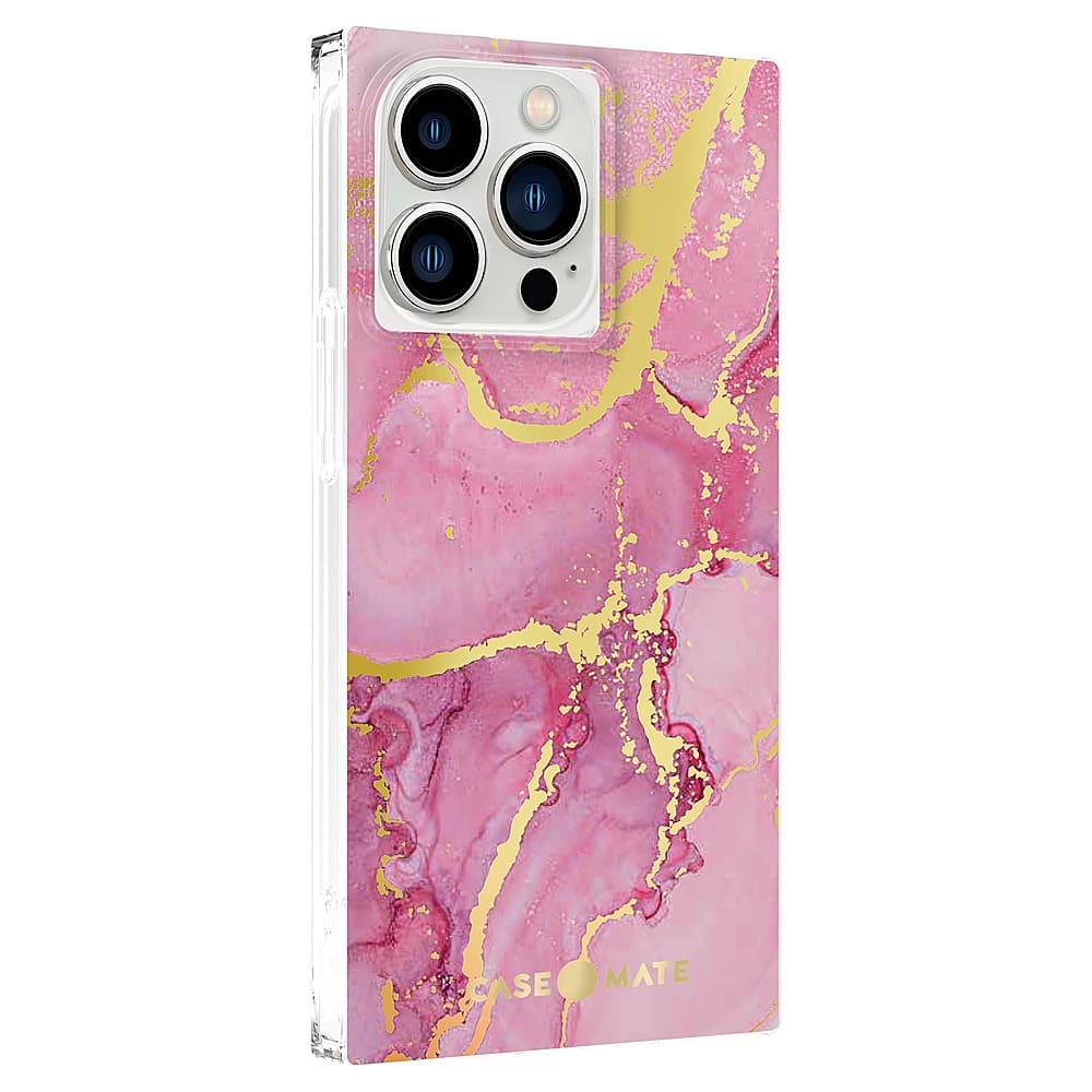 Angle View: Case-Mate - Blox Softshell Case for iPhone 13 Pro - Magenta Marble