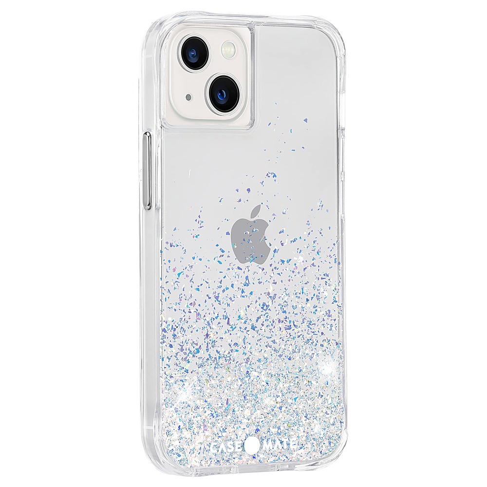 Angle View: Case-Mate - Twinkle Ombre Hardshell Case w/ Antimicrobial for iPhone 13 - Stardust