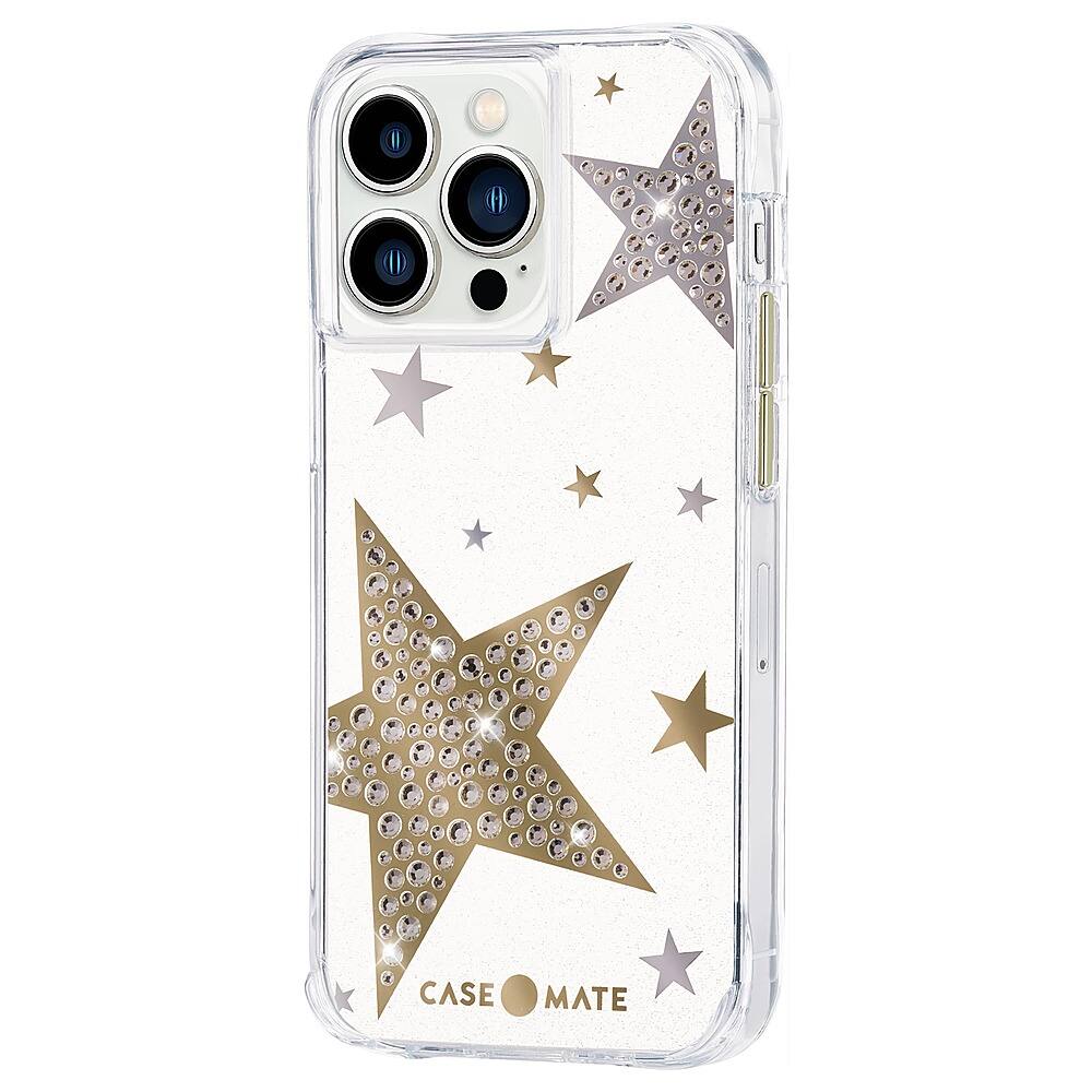 Left View: Case-Mate - Sheer Superstar Hardshell Case w/ Antimicrobial for iPhone 13 Pro - Multi