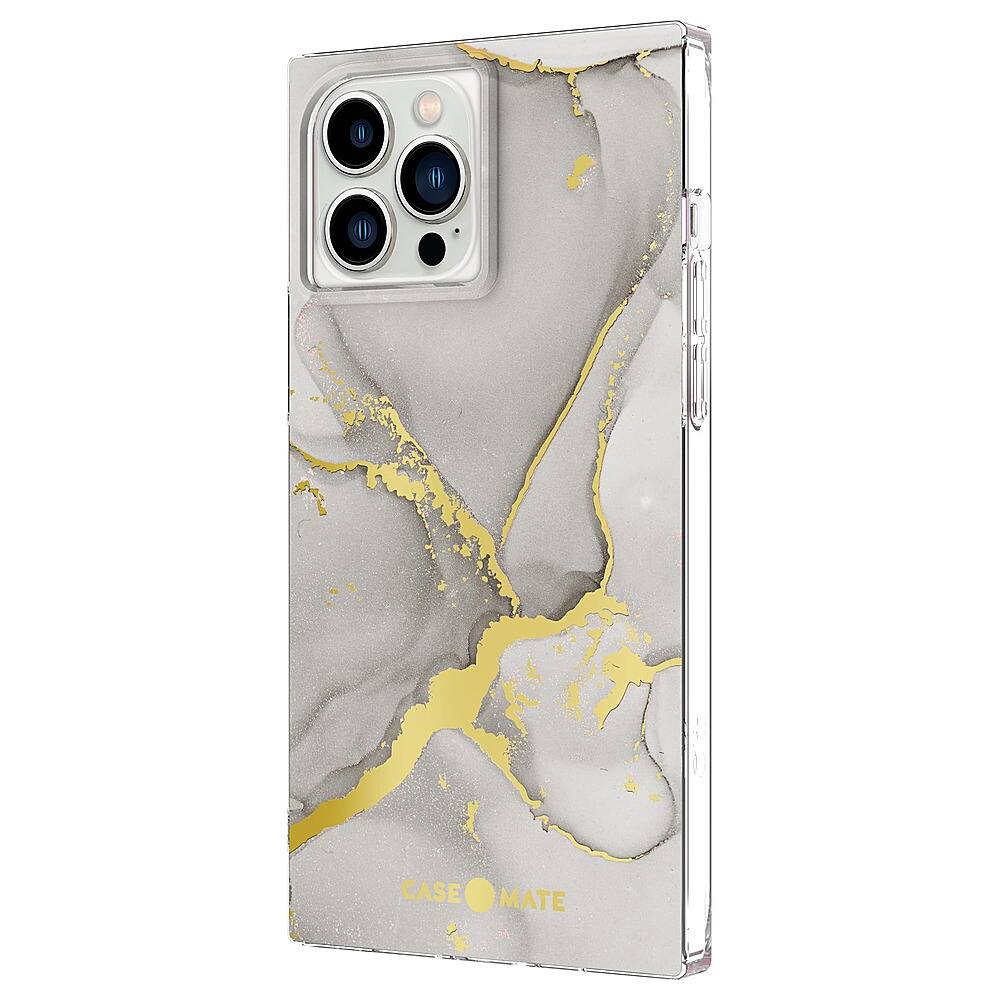 Left View: Case-Mate - Blox Softshell Case for iPhone 13 Pro Max - Fog Marble