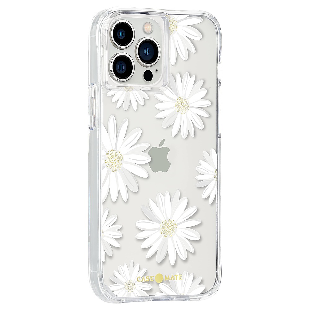 Angle View: Case-Mate - Print Hardshell Case for iPhone 13 Pro Max - Glitter Daisies